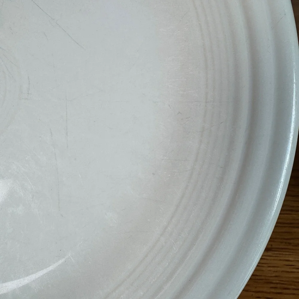 Fiesta White Dinner Plate 10.5 Inch Genuine Lead Free HLC USA GGB Ceramic